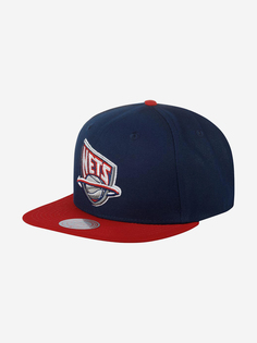 Бейсболка с прямым козырьком MITCHELL NESS HHSS3464-NJNYYPPPNYRD New Jersey Nets NBA (синий), Синий Mitchell&Ness