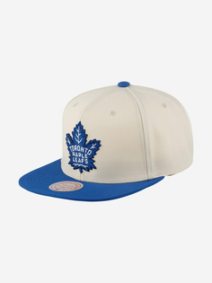 Бейсболка с прямым козырьком MITCHELL NESS 6HSSSH22085-TMLOFWH Toronto Maple Leafs NHL (белый), Белый Mitchell&Ness