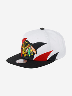 Бейсболка с прямым козырьком MITCHELL NESS 6HSSSH22088-CBHWHIT Chicago Blackhawks NHL (белый), Белый Mitchell&Ness