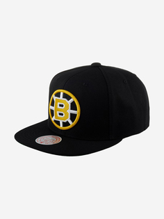 Бейсболка с прямым козырьком MITCHELL NESS 6HSSDX22015-BBNBLCK Boston Bruins NHL (черный), Черный Mitchell&Ness