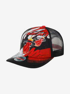 Бейсболка с сеточкой MITCHELL NESS HHSS2993-MHEYYPPPBLCK Miami Heat NBA (черный), Черный Mitchell&Ness