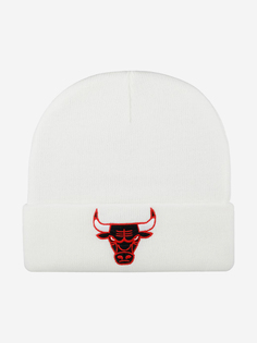 Шапка с отворотом MITCHELL NESS EU175-TEAMTALK-WHT Chicago Bulls NBA (белый), Белый Mitchell&Ness