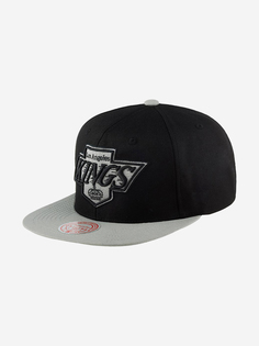 Бейсболка с прямым козырьком MITCHELL NESS HHSS5367-LAKYYPPPBKGY Los Angeles Kings NHL (черный), Черный Mitchell&Ness