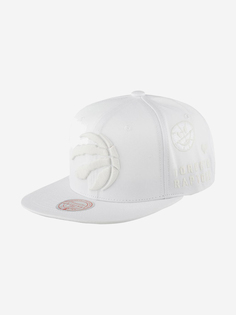 Бейсболка с прямым козырьком MITCHELL NESS HHSS2996-TRAYYPPPWHIT Toronto Raptors NBA (белый), Белый Mitchell&Ness