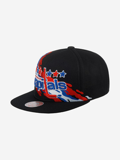 Бейсболка с прямым козырьком MITCHELL NESS 6HSSSH22087-WCABLCK Washington Capitals NHL (черный), Черный Mitchell&Ness