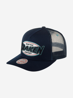 Бейсболка с сеточкой MITCHELL NESS HHSS5766-SKRYYPPPNAVY Seattle Kraken NHL (синий), Синий Mitchell&Ness
