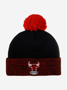 Шапка с помпоном MITCHELL NESS HPCK1052-CBUYYPPPBLCK Chicago Bulls NBA (черный), Черный Mitchell&Ness