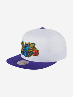 Бейсболка с прямым козырьком MITCHELL NESS 6HSSSH21294-CHOWHPR Charlotte Hornets NBA (белый), Белый Mitchell&Ness