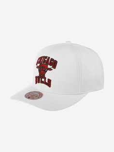 Бейсболка MITCHELL NESS HHSS5717-CBUYYPPPWHIT Chicago Bulls NBA (белый), Белый Mitchell&Ness