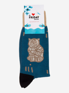 Носки с рисунками St.Friday Socks - Пряник кот, Синий