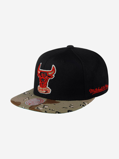 Бейсболка с прямым козырьком MITCHELL NESS HHSS1101-CBUYYPPPBLCK Chicago Bulls NBA (черный), Черный Mitchell&Ness