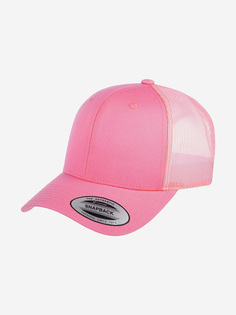 Бейсболка с сеточкой FLEXFIT 6606 (розовый), Розовый