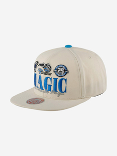 Бейсболка с прямым козырьком MITCHELL NESS HHSS5136-OMAYYPPPOFWH Orlando Magic NBA (белый), Белый Mitchell&Ness