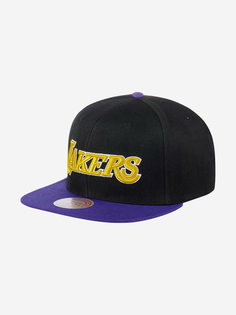 Бейсболка с прямым козырьком MITCHELL NESS 6HSSJS19078-LALBKPR Los Angeles Lakers NBA (черный), Черный Mitchell&Ness