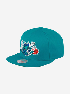 Бейсболка с прямым козырьком MITCHELL NESS HHSS3258-CHOYYPPPTEAL Charlotte Hornets NBA (голубой), Голубой Mitchell&Ness