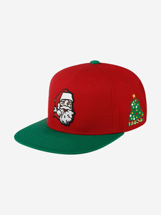 Бейсболка с прямым козырьком AMERICAN NEEDLE 22011A-SCLAUS Santa Claus Blockhead (красный), Красный