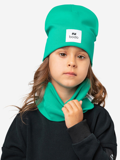 Комплект (шапка, снуд) для девочки bodo, Зеленый
