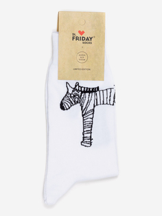 Носки St. Friday Socks - Зебра, Черный