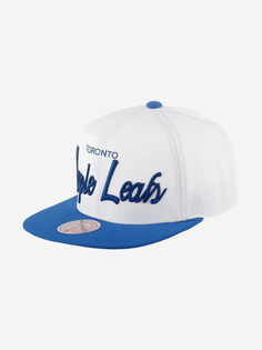 Бейсболка с прямым козырьком MITCHELL NESS 6HSSSH22086-TMLWHIT Toronto Maple Leafs NHL (белый), Белый Mitchell&Ness