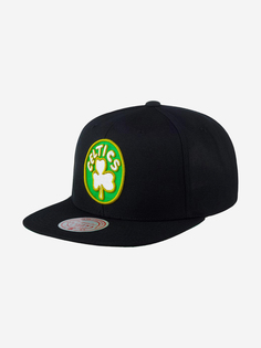 Бейсболка с прямым козырьком MITCHELL NESS 6HSSJS19079-BCEBLCK Boston Celtics MLB (черный), Черный Mitchell&Ness