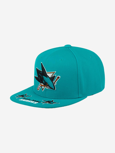 Бейсболка с прямым козырьком MITCHELL NESS 6HSSSH22089-SJSTEAL San Jose Sharks NHL (голубой), Голубой Mitchell&Ness