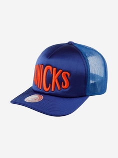 Бейсболка с сеточкой MITCHELL NESS HHSS3467-NYKYYPPPBLUE New York Knicks NBA (синий), Синий Mitchell&Ness