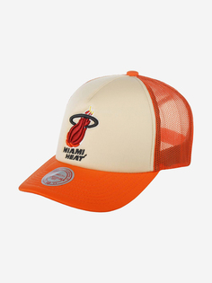 Бейсболка с сеточкой MITCHELL NESS 5HSSSH21323-MHEOFWH Miami Heat NBA (бежевый), Бежевый Mitchell&Ness