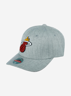 Бейсболка MITCHELL NESS HHSS3273-MHEYYPPPGYHT Miami Heat NBA (серый), Серый Mitchell&Ness