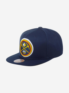 Бейсболка с прямым козырьком MITCHELL NESS 6HSSMM19490-DNUNAVY Denver Nuggets NBA (синий), Синий Mitchell&Ness