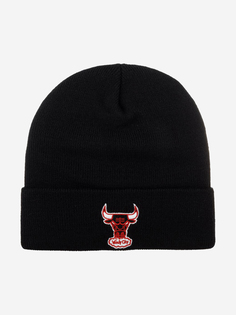 Шапка с отворотом MITCHELL NESS KTCFFH21HW017-CBUBLCK Chicago Bulls NBA (черный), Черный Mitchell&Ness