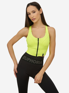 Топ с линиями на лифе T3 Green Fluo, Зеленый Euphoria