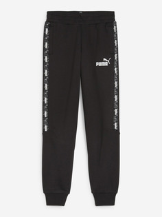 Брюки для мальчиков PUMA Ess Tape Camo Sweatpants, Черный