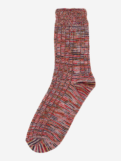 Шерстяные носки "Лана" из натуральной овечьей шерсти - цветной микс - красный-тёмно синий, Мультицвет Lana