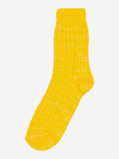 Шерстяные носки "Лана" из натуральной овечьей шерсти - однотонный желтый, Желтый Lana