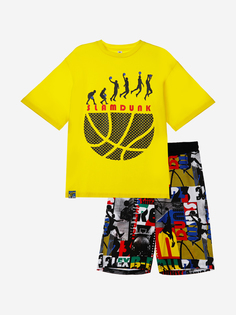Комплект Playtoday трикотажный для мальчиков: футболка, шорты, Желтый