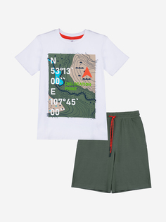 Комплект Playtoday трикотажный для мальчиков: футболка, шорты, Белый