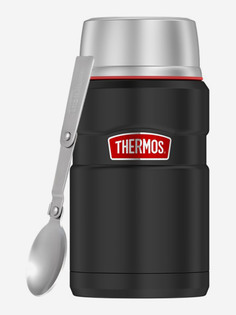 Термос для еды из нерж. стали с ложкой тм THERMOS SK3020 0.71L, Черный