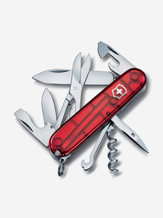 Нож перочинный VICTORINOX Climber, 91 мм, 14 функций, полупрозрачный красный, Красный