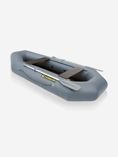 Лодка ПВХ "Компакт-260N"- ФС фанерная слань (серый цвет) упаковка-мешок оксфорд, Compakt