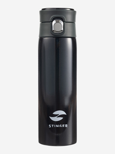 Термокружка Stinger, 0,42 л, сталь/пластик/силикон, чёрный, 6,5 x 7,5 x 21,9 см, Черный