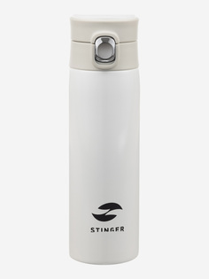 Термокружка Stinger, 0,42 л, сталь/пластик/силикон, белый, 6,5 x 7,5 x 21,9 см, Белый