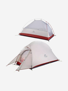 Палатка Naturehike Cloud Up Si 1-местная, алюминиевый каркас, сверхлегкая, серо-красный, Красный