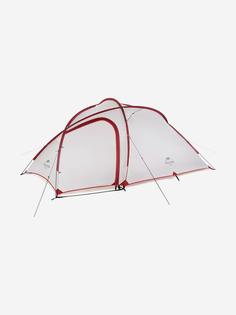 Палатка Naturehike Hiby Si 4-местная, алюминиевый каркас, серо-красный, Красный
