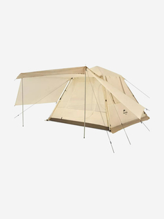 Палатка Naturehike Ango 3-местная, автоматическая, тент, снежная юбка, бежевая, Бежевый