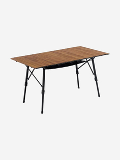 Стол туристический Naturehike складной, 121.5х68х65 см,с телескопическими ножками, светло-коричневый, Коричневый