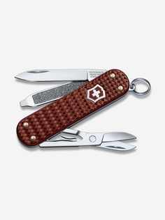 Нож-брелок VICTORINOX Classic SD Precious Alox "Hazel Brown", 58 мм, 5 функций, коричневый, Коричневый