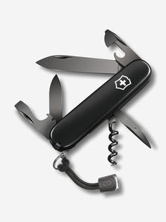 Нож перочинный VICTORINOX Spartan Onyx Black, 91 мм, 12 функций, чёрный, со шнурком в комплекте, Черный