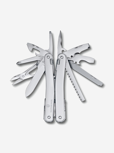 Мультитул VICTORINOX SwissTool Spirit MX, 105 мм, 24 функции, серебристый, в нейлоновом чехле, Серебряный