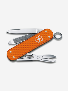Нож-брелок VICTORINOX Classic Alox LE 2021, 58 мм, 5 функций, алюминиевая рукоять, оранжевый, Оранжевый