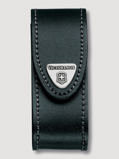 Чехол на ремень VICTORINOX для ножей 91 мм толщиной 2-4 уровня, кожаный, чёрный, Черный